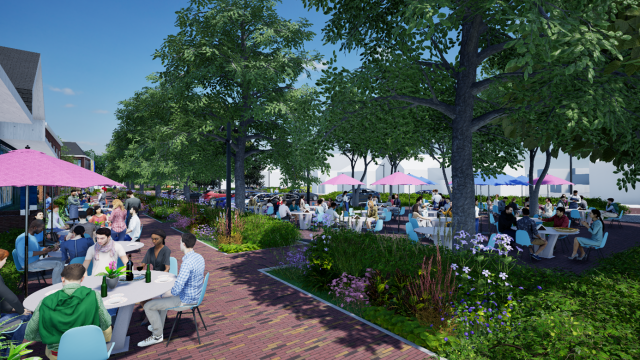 impressie van de aan teleggen terrassen