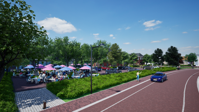 impressie van de aan te leggen terrassen